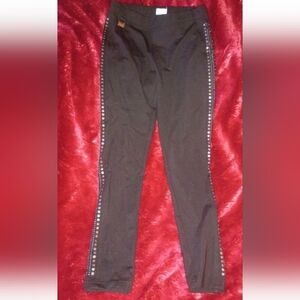 NWOT LISETTE Classic Black Pants Embellished Sides Women's Size 8 Stretch